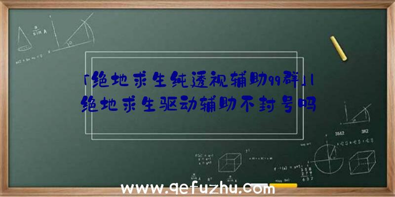 「绝地求生纯透视辅助qq群」|绝地求生驱动辅助不封号吗